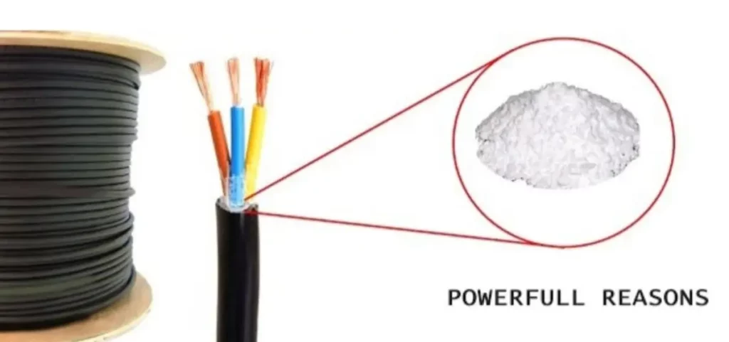 پودر سفید داخل کابل برق